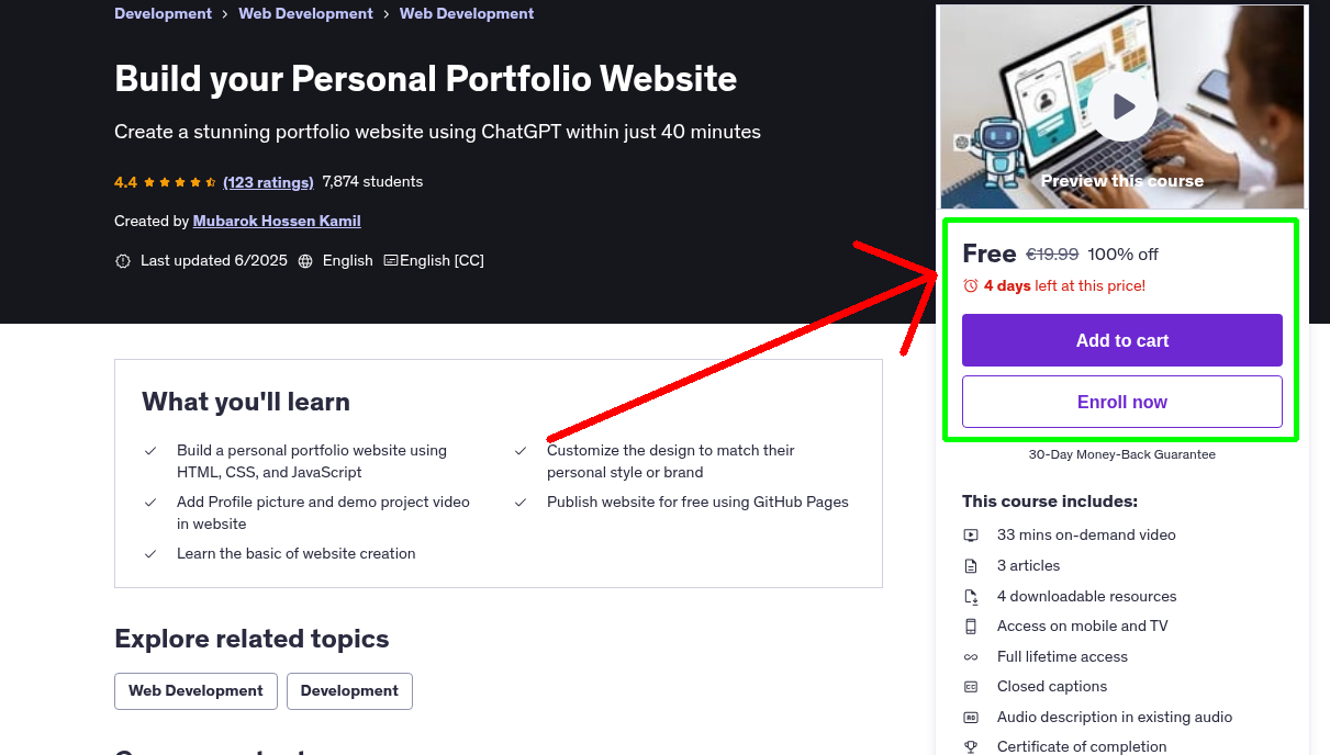 Build your Personal Portfolio Website