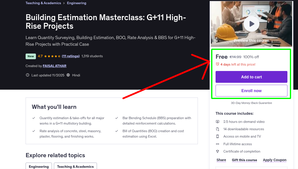 Building Estimation Masterclass: G+11 High-Rise Projects