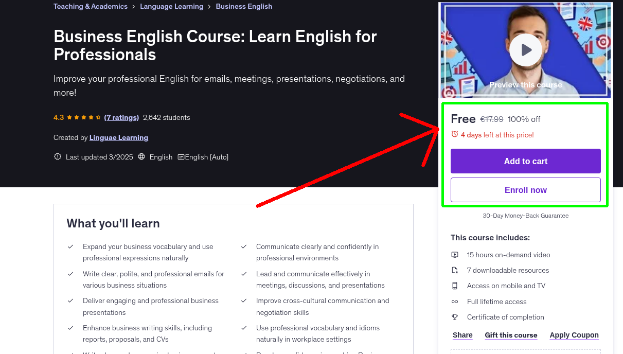 Business English Course: Learn English for Professionals