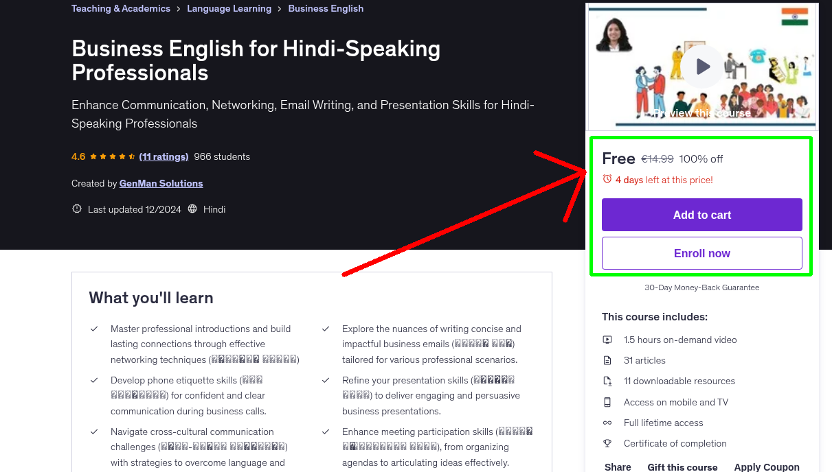Business English for Hindi-Speaking Professionals