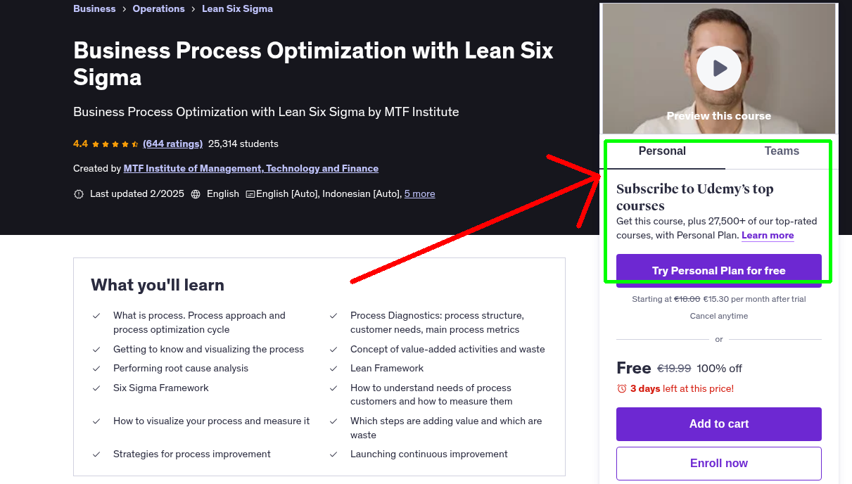 Business Process Optimization with Lean Six Sigma