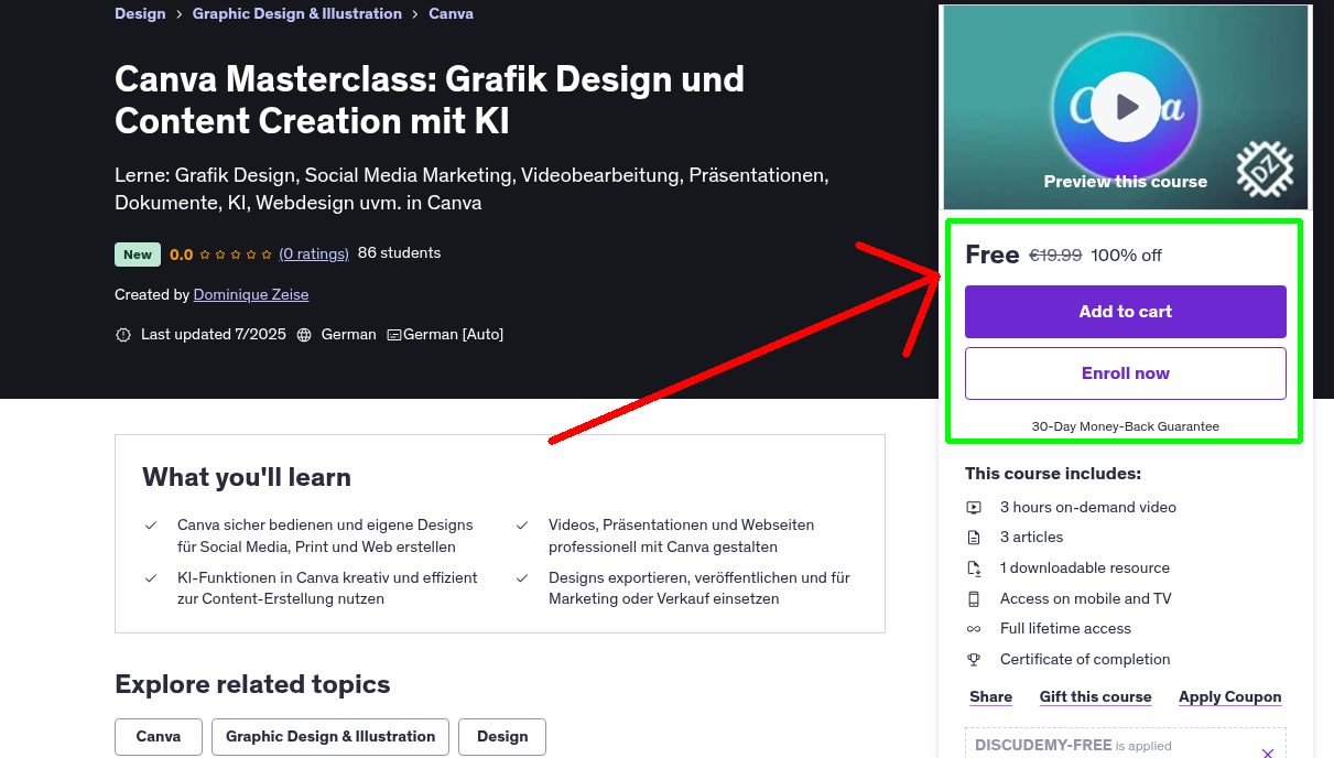 Canva Masterclass: Grafik Design und Content Creation mit KI