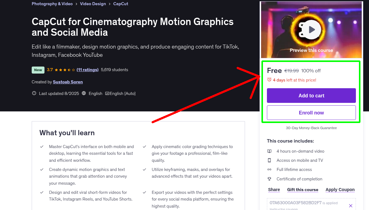 CapCut for Cinematography Motion Graphics and Social Media