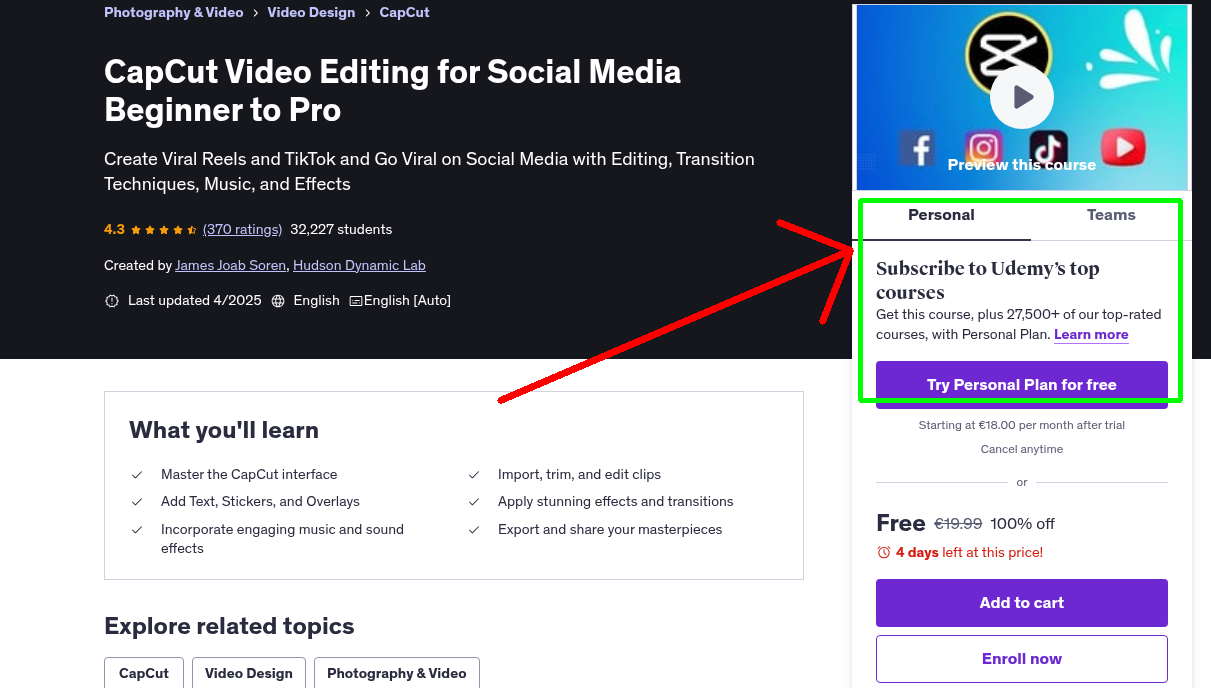 CapCut Video Editing for Social Media Beginner to Pro