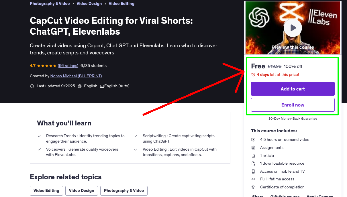 CapCut Video Editing for Viral Shorts: ChatGPT, Elevenlabs