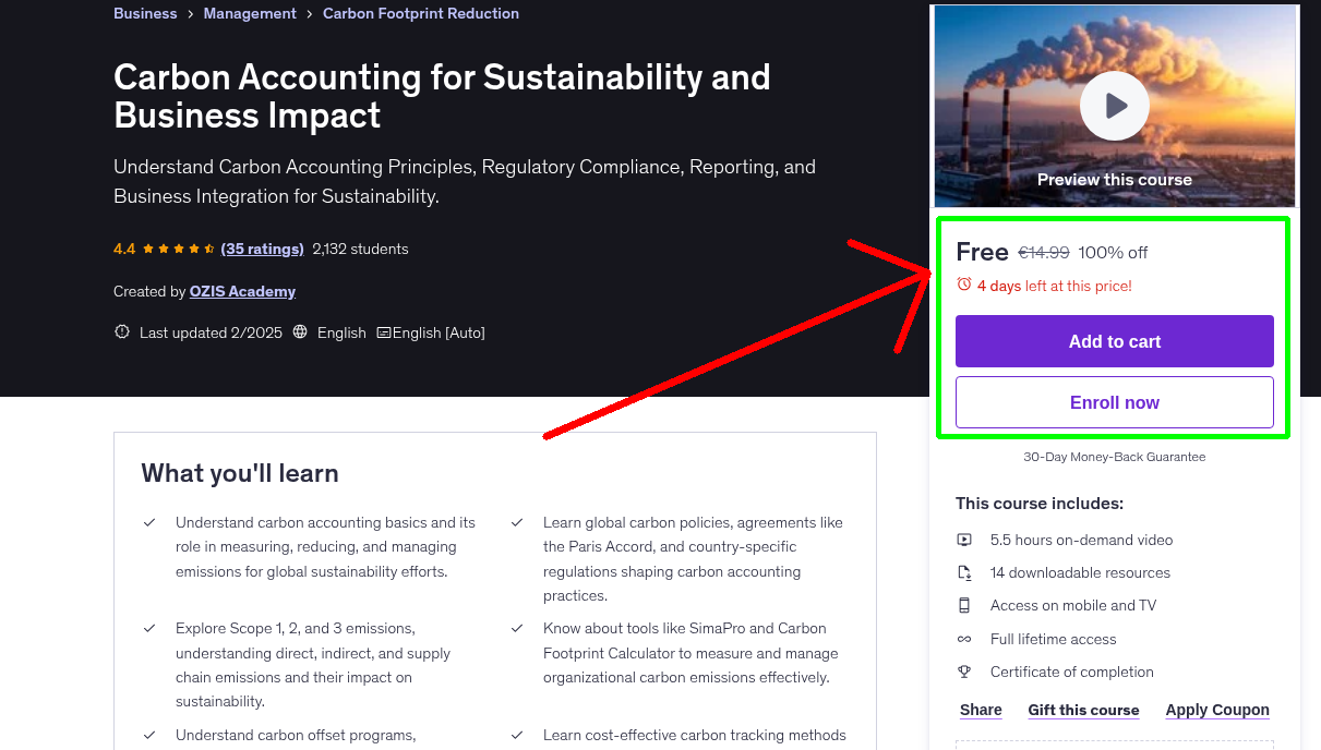 Carbon Accounting for Sustainability and Business Impact