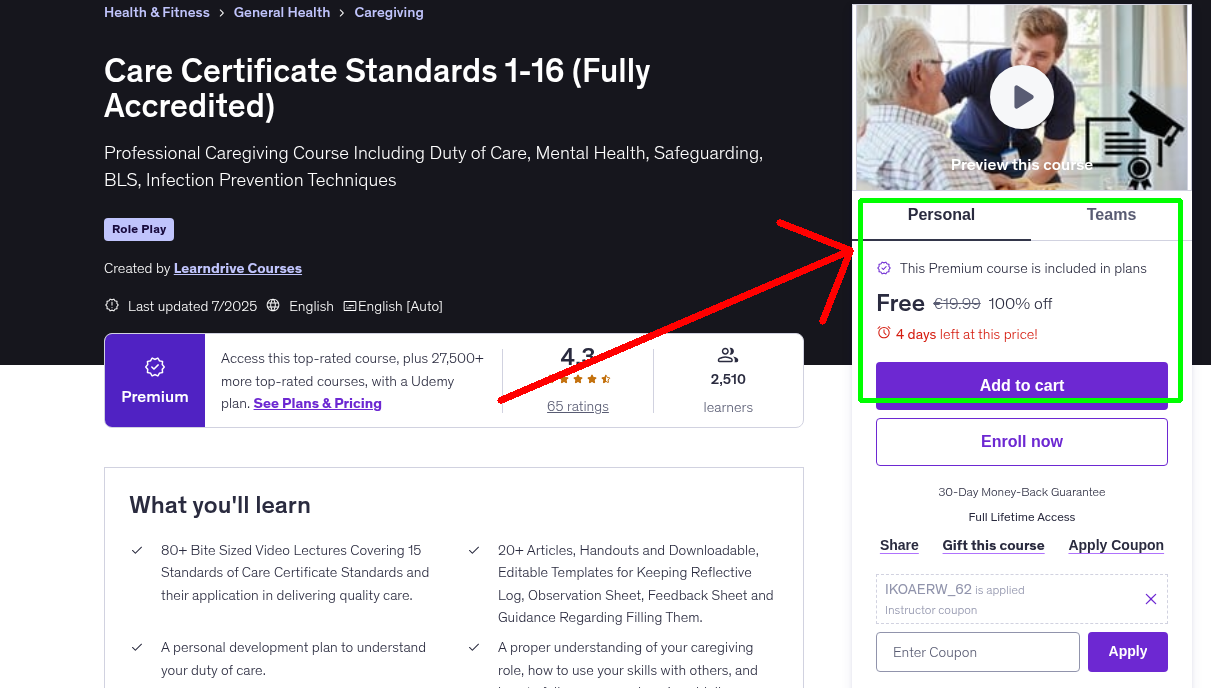 Care Certificate Standards 1-16 (Fully Accredited)