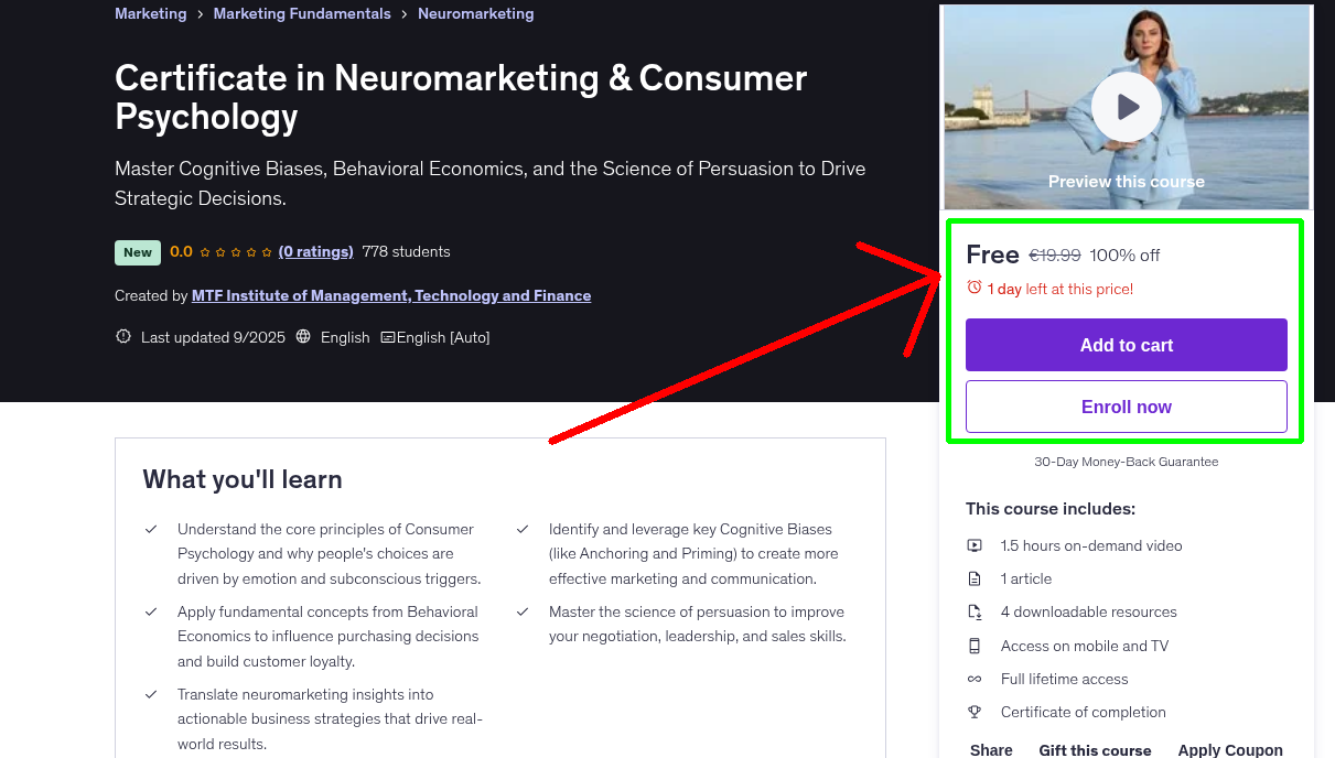 Certificate in Neuromarketing & Consumer Psychology