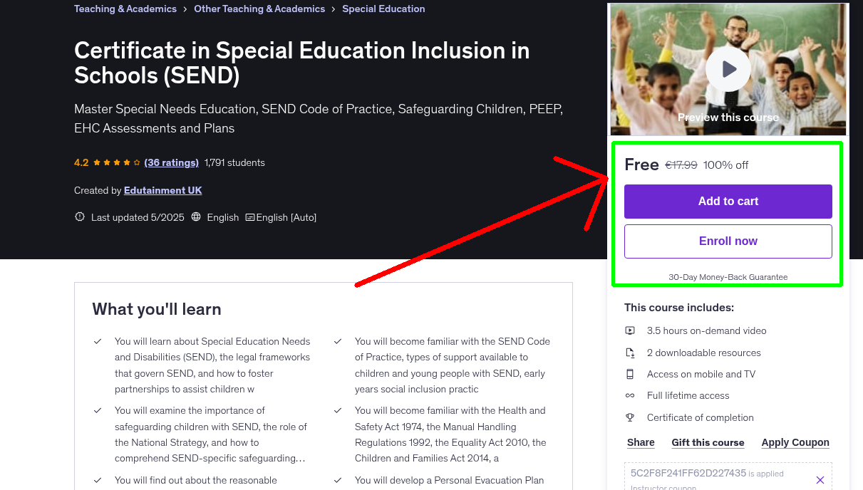 Certificate in Special Education Inclusion in Schools (SEND)