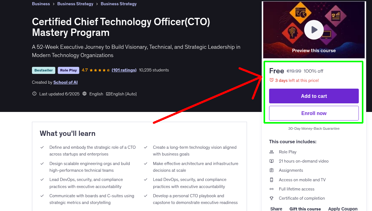 Certified Chief Technology Officer(CTO) Mastery Program