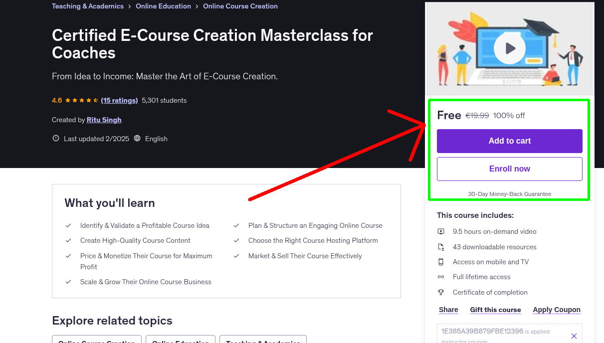 Certified E-Course Creation Masterclass for Coaches