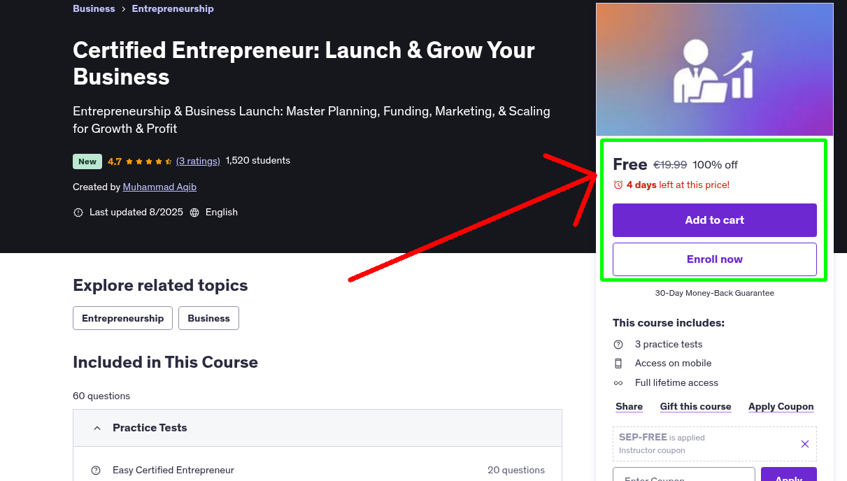 Certified Entrepreneur: Launch & Grow Your Business