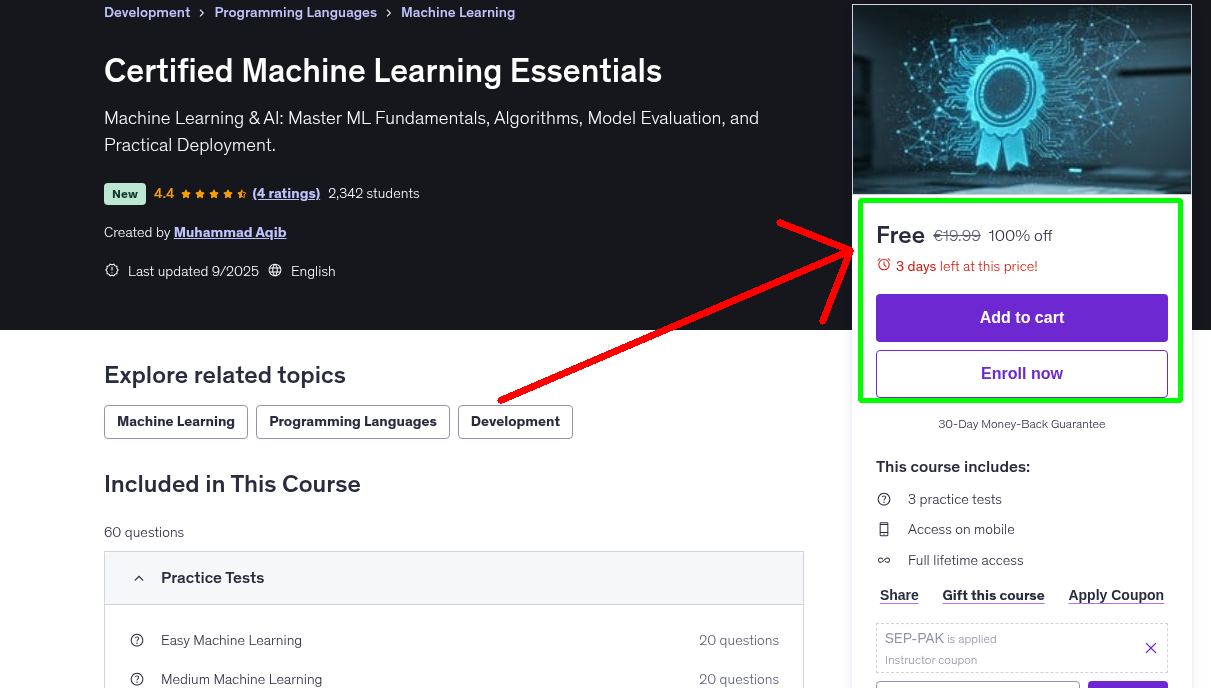 Certified Machine Learning Essentials