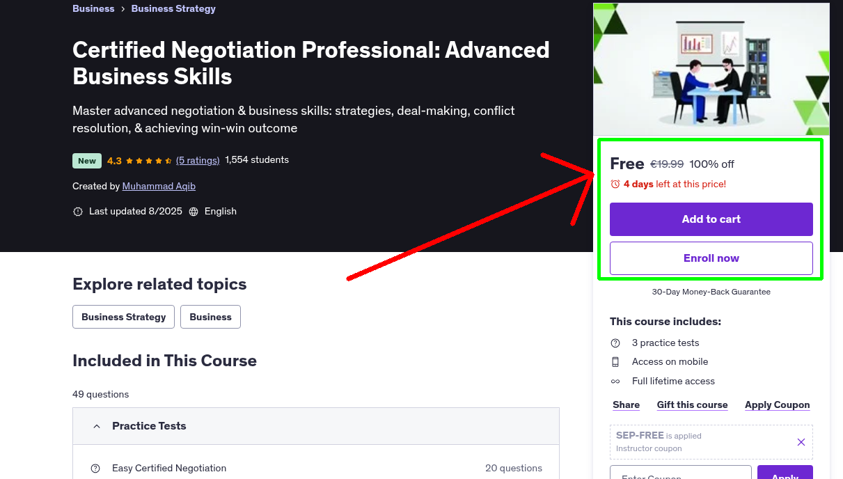 Certified Negotiation Professional: Advanced Business Skills