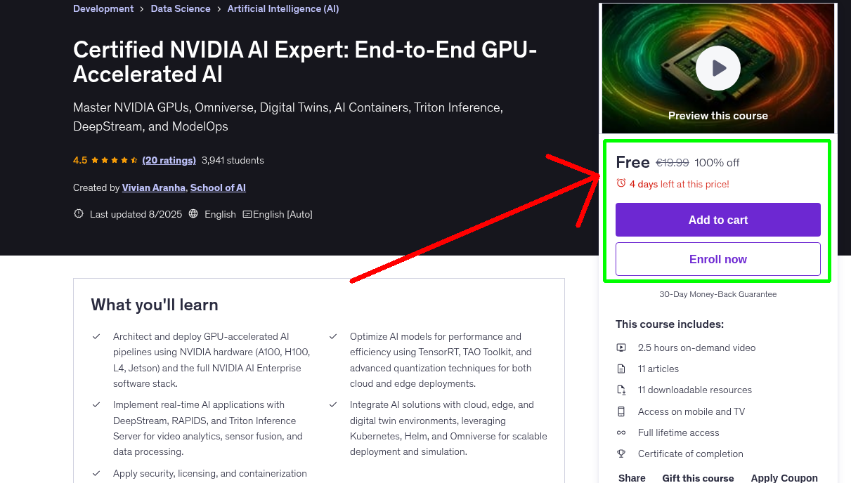 Certified NVIDIA AI Expert: End-to-End GPU-Accelerated AI