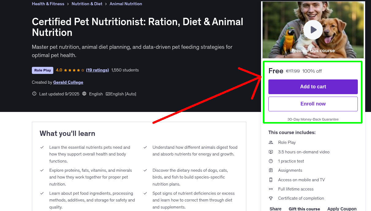 Certified Pet Nutritionist: Ration, Diet & Animal Nutrition