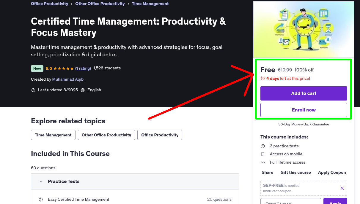 Certified Time Management: Productivity & Focus Mastery
