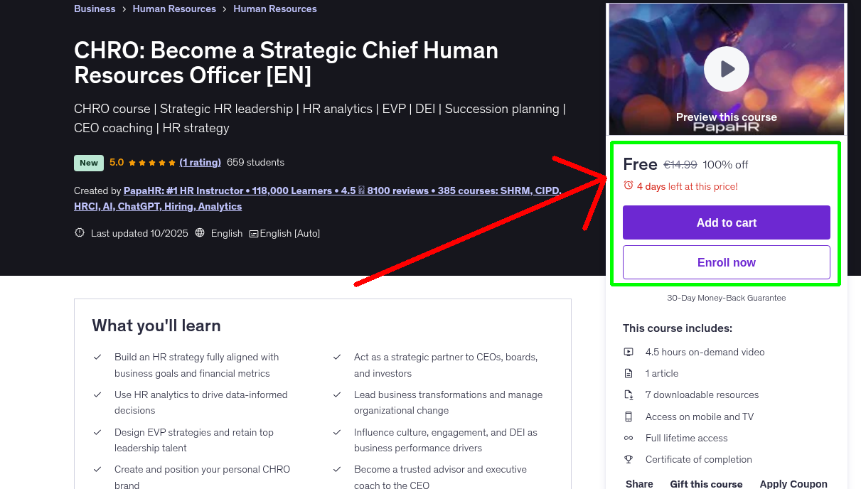 CHRO: Become a Strategic Chief Human Resources Officer [EN]