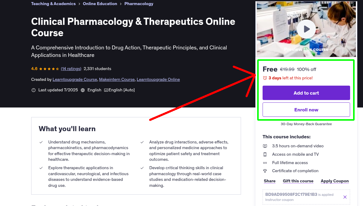 Clinical Pharmacology & Therapeutics Online Course