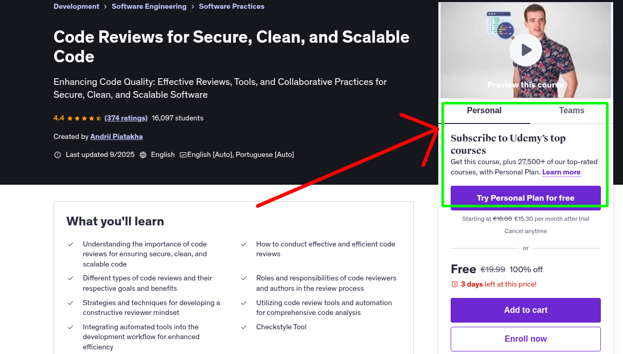 Code Reviews for Secure, Clean, and Scalable Code