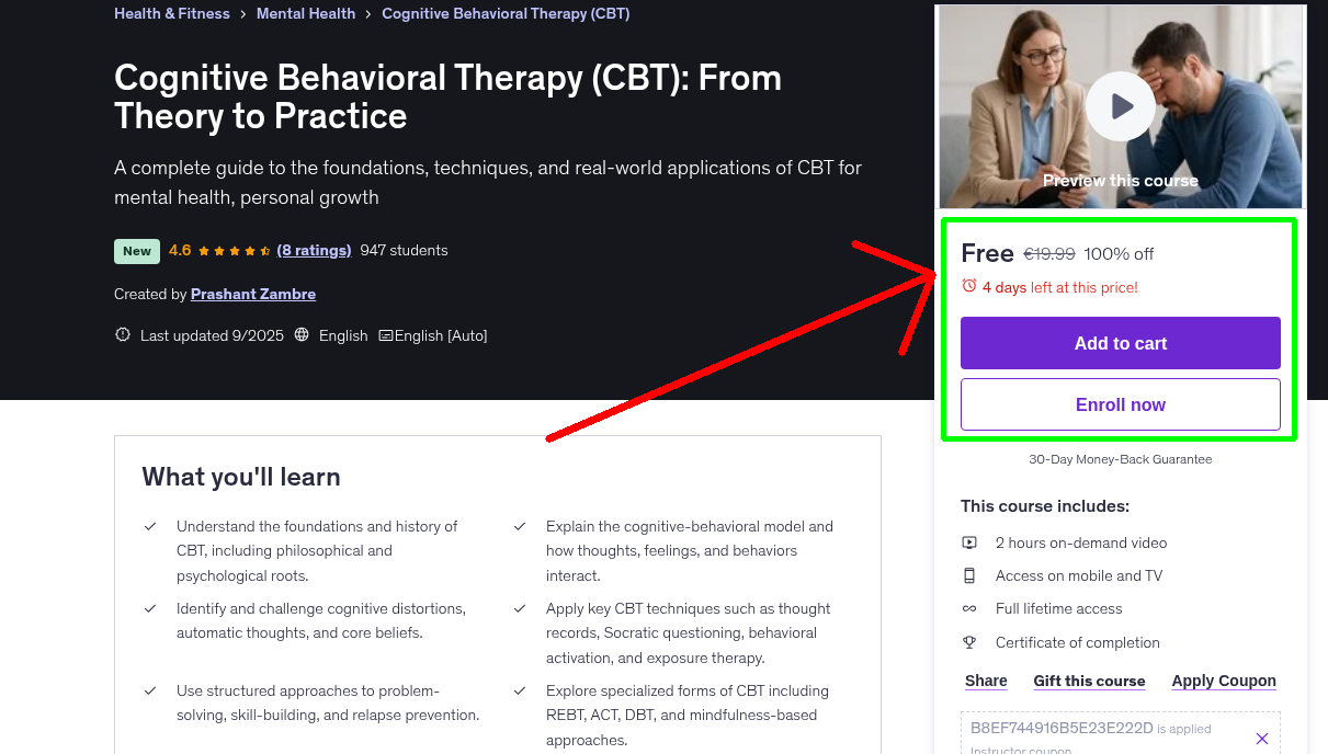 Cognitive Behavioral Therapy (CBT): From Theory to Practice