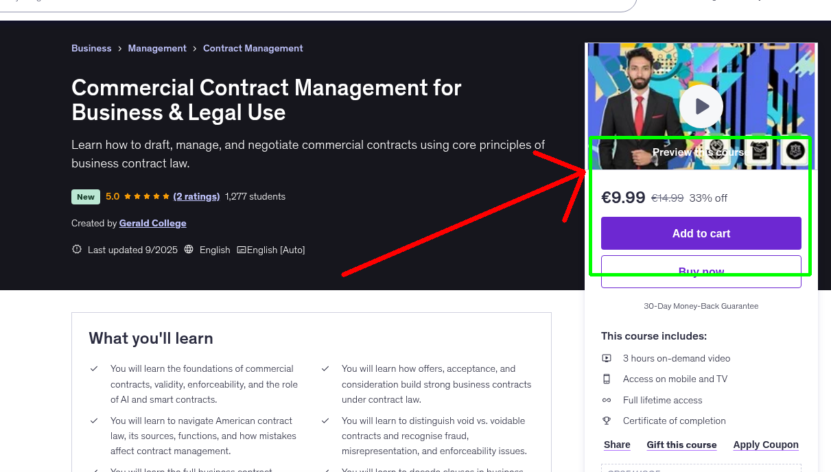 Commercial Contract Management for Business & Legal Use