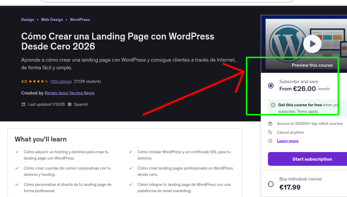 Cómo Crear una Landing Page con WordPress Desde Cero 2026