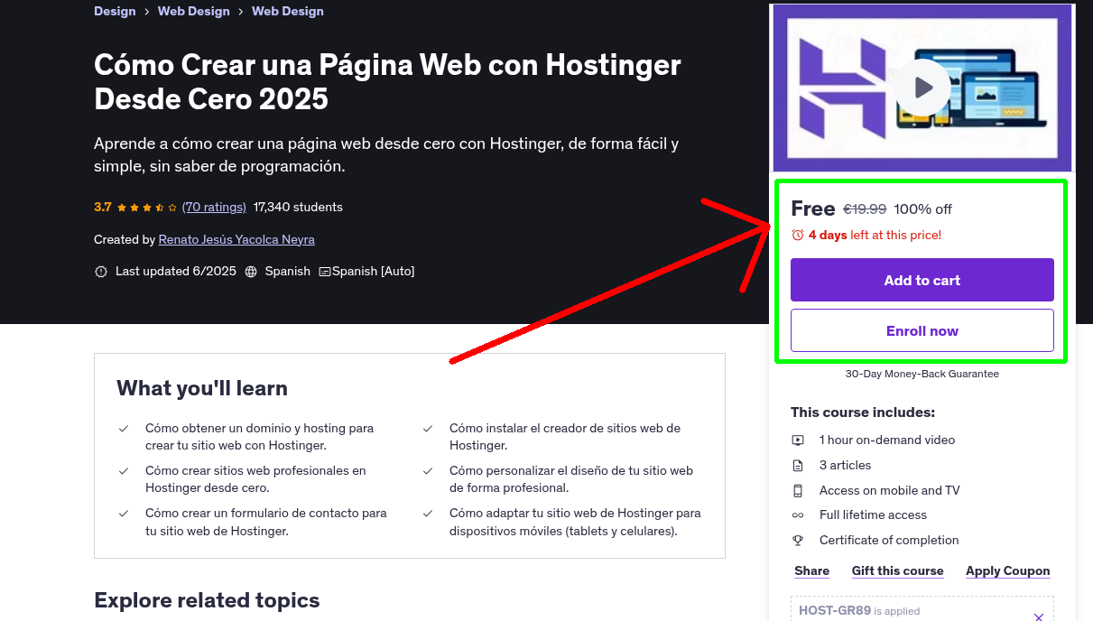 Cómo Crear una Página Web con Hostinger Desde Cero 2025