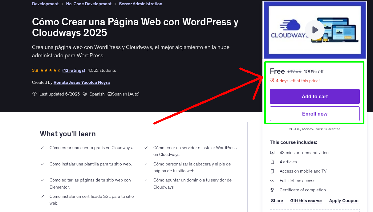 Cómo Crear una Página Web con WordPress y Cloudways 2025