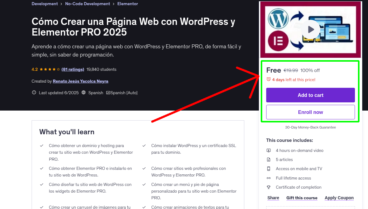 Cómo Crear una Página Web con WordPress y Elementor PRO 2025