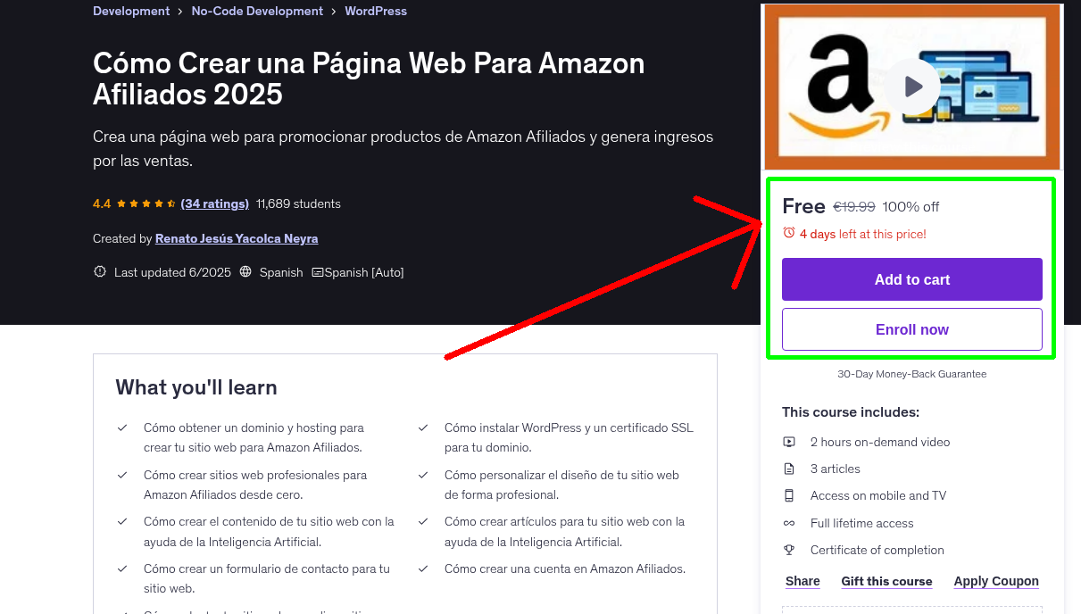 Cómo Crear una Página Web Para Amazon Afiliados 2025