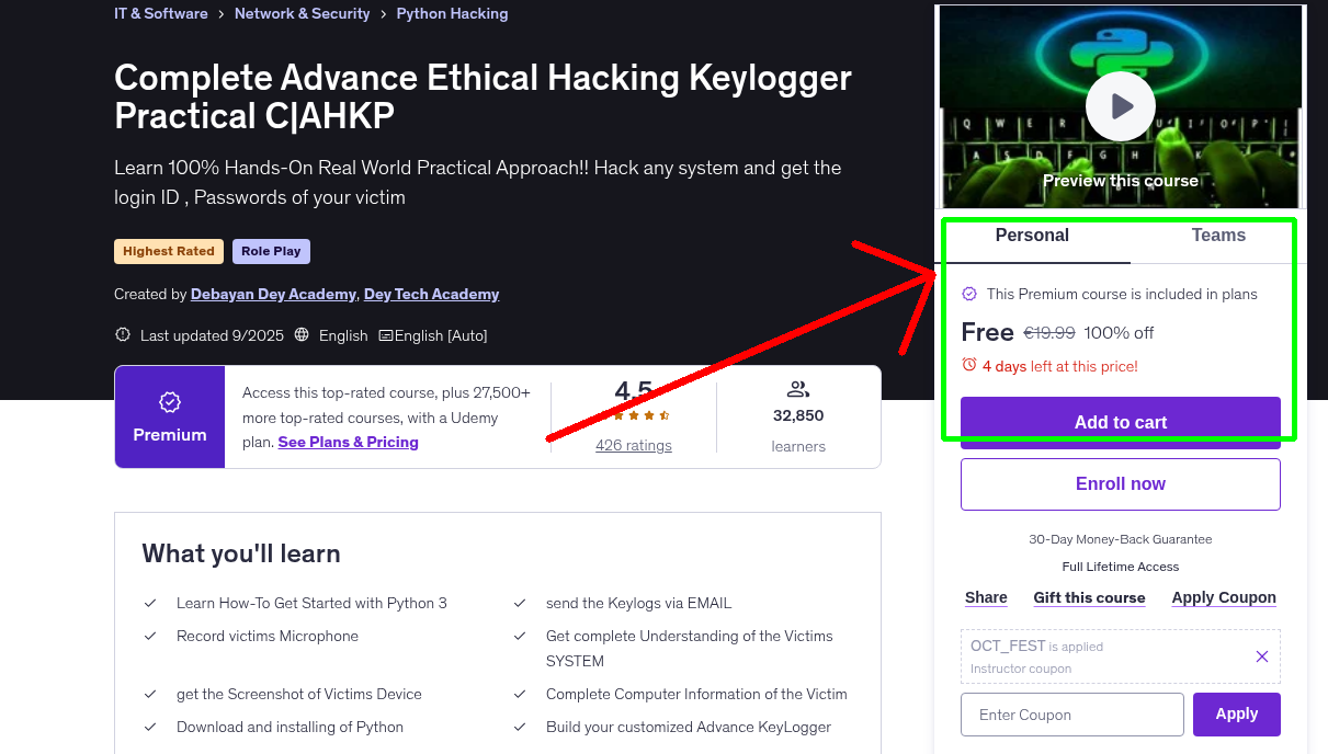 Complete Advance Ethical Hacking Keylogger Practical C|AHKP