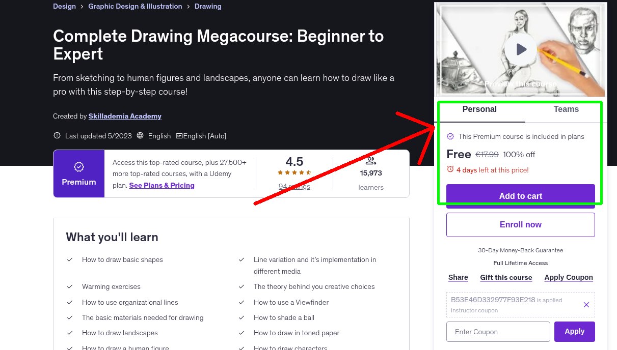 Complete Drawing Megacourse: Beginner to Expert