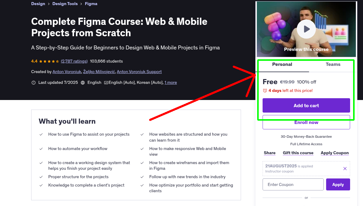 Complete Figma Course: Web & Mobile Projects from Scratch