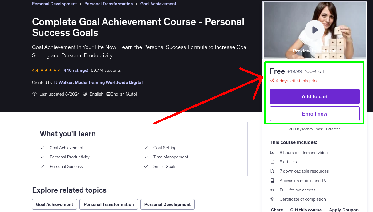 Complete Goal Achievement Course - Personal Success Goals