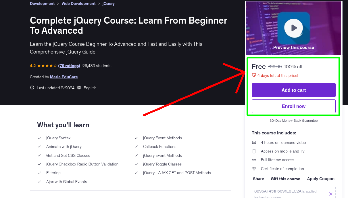 Complete jQuery Course: Learn From Beginner To Advanced
