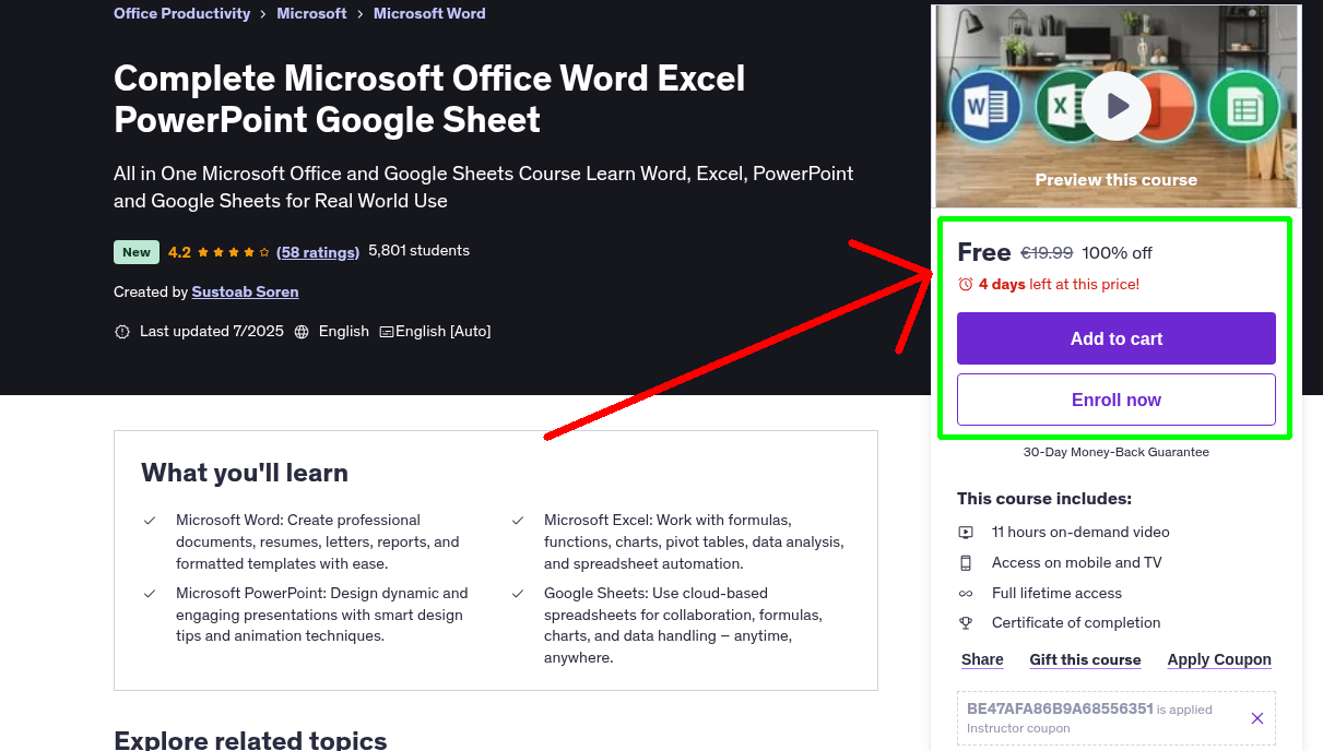 Complete Microsoft Office Word Excel PowerPoint Google Sheet