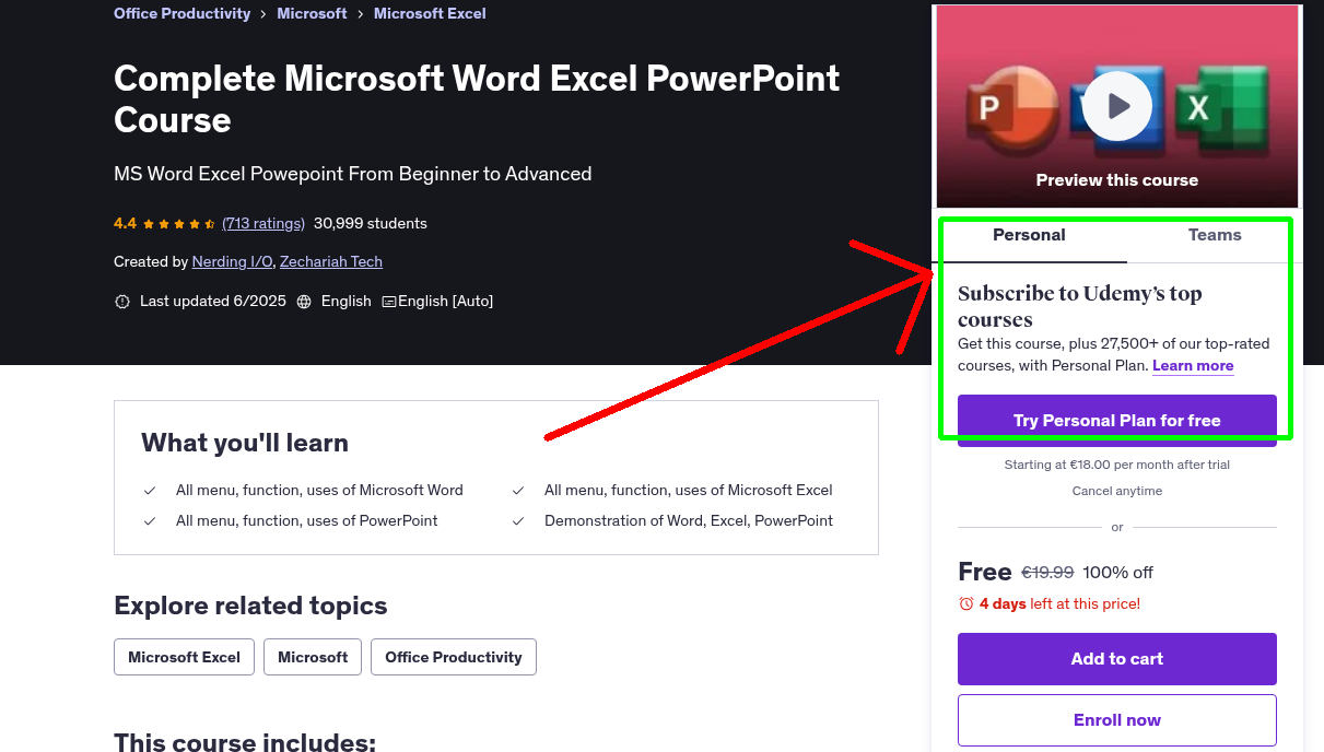 Complete Microsoft Word Excel PowerPoint Course