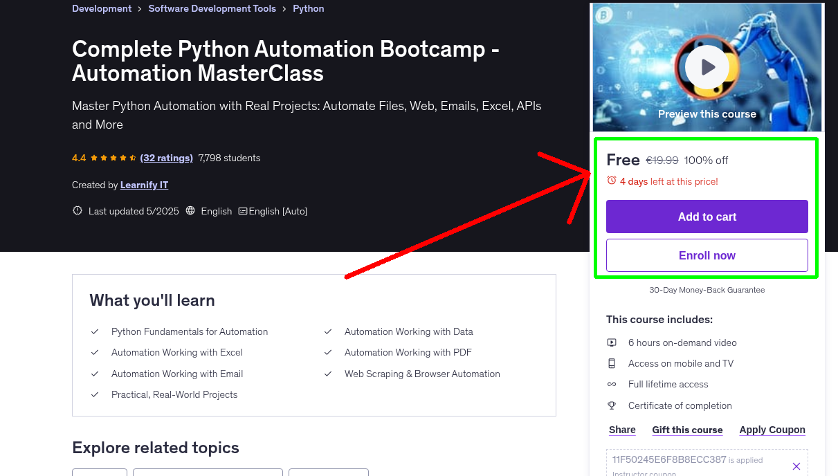 Complete Python Automation Bootcamp - Automation MasterClass