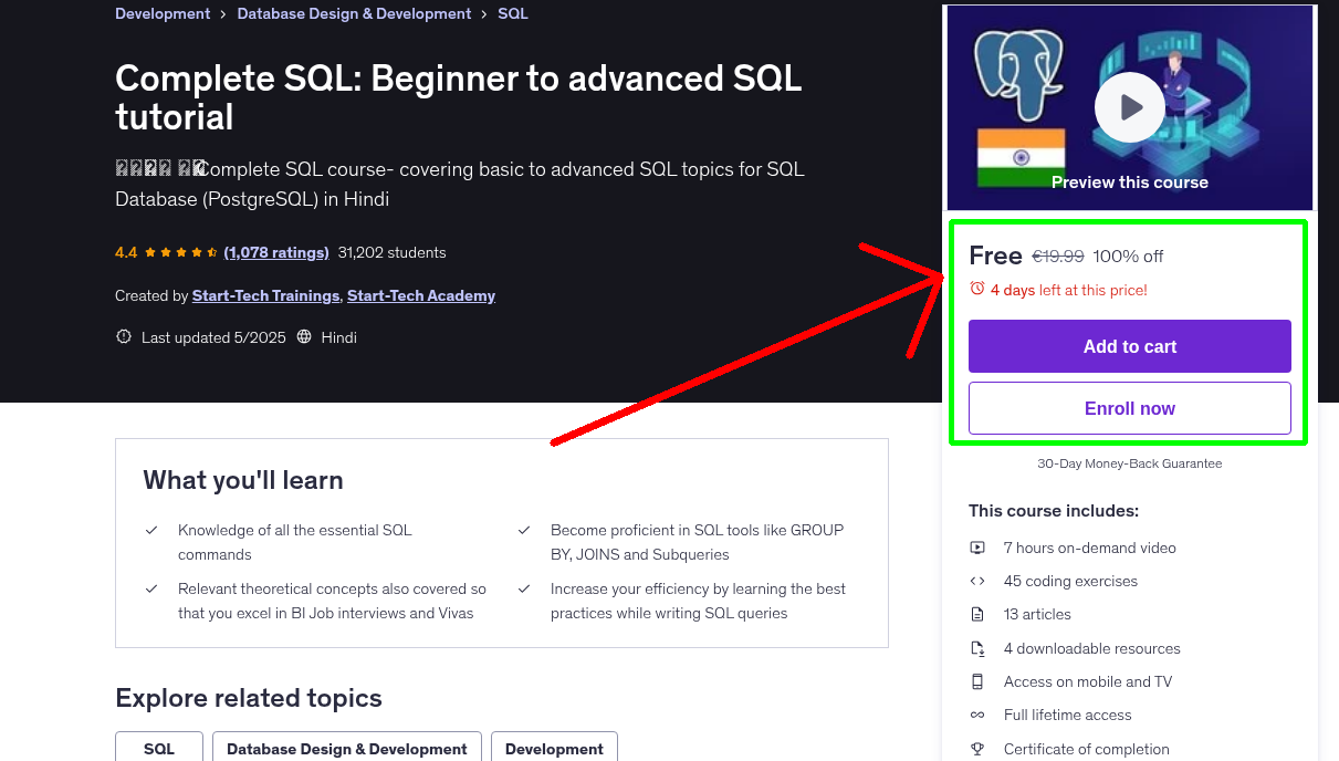 Complete SQL: Beginner to advanced SQL tutorial