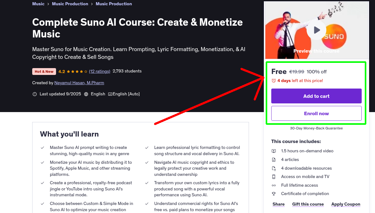 Complete Suno AI Course: Create & Monetize Music