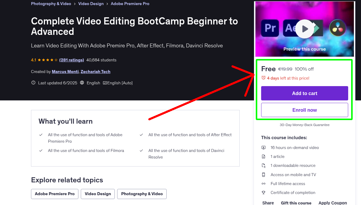 Complete Video Editing BootCamp Beginner to Advanced