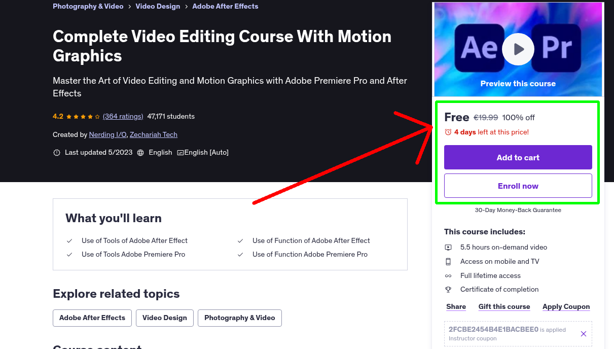 Complete Video Editing Course With Motion Graphics