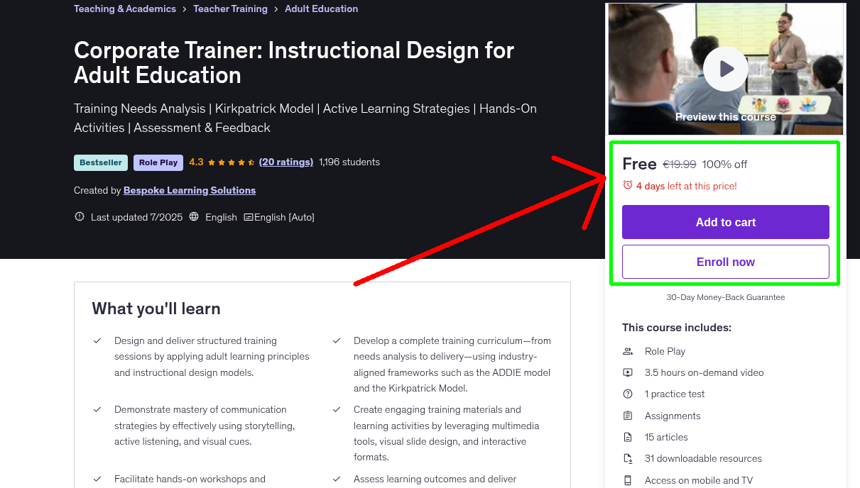 Corporate Trainer: Instructional Design for Adult Education