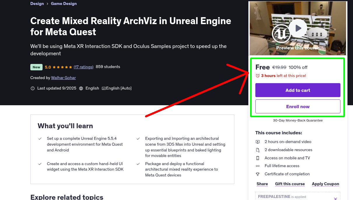 Create Mixed Reality ArchViz in Unreal Engine for Meta Quest