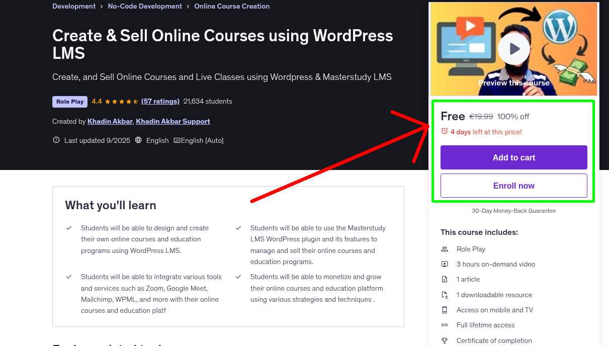 Create & Sell Online Courses using WordPress LMS