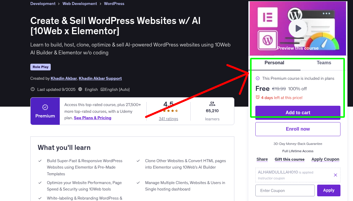 Create & Sell WordPress Websites w/ AI [10Web x Elementor]
