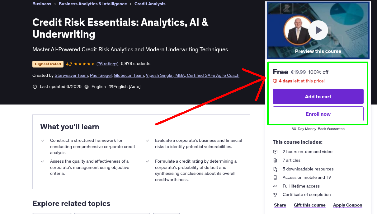 Credit Risk Essentials: Analytics, AI & Underwriting