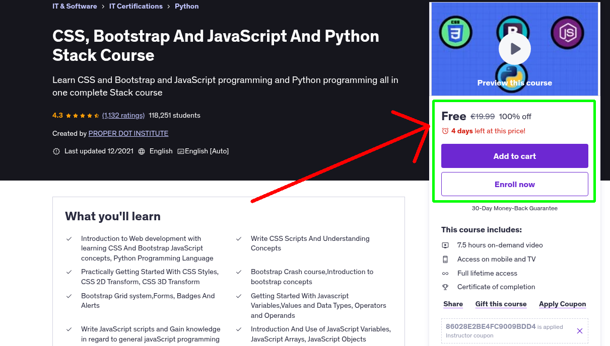CSS, Bootstrap And JavaScript And Python Stack Course