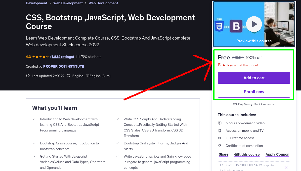 CSS, Bootstrap ,JavaScript, Web Development Course